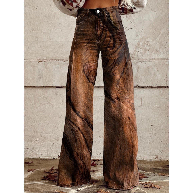 Pantalons de denim imprimés pour femmes