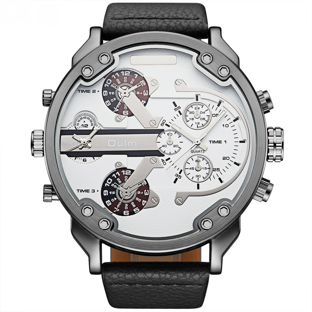 Montre de sport de plein air double-temps noir