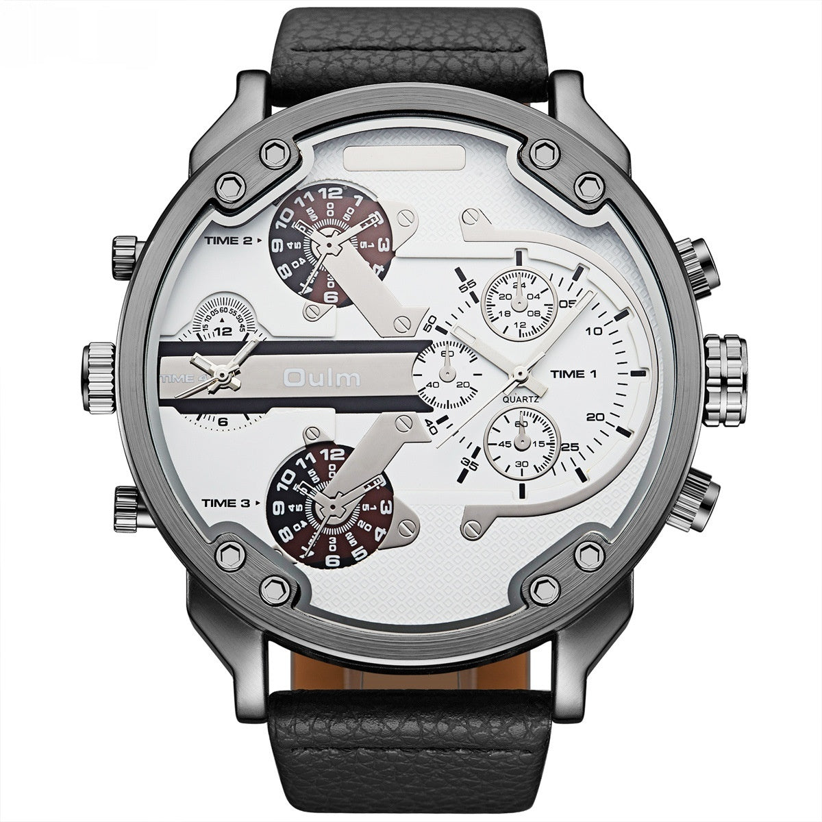 Montre de sport de plein air double-temps noir