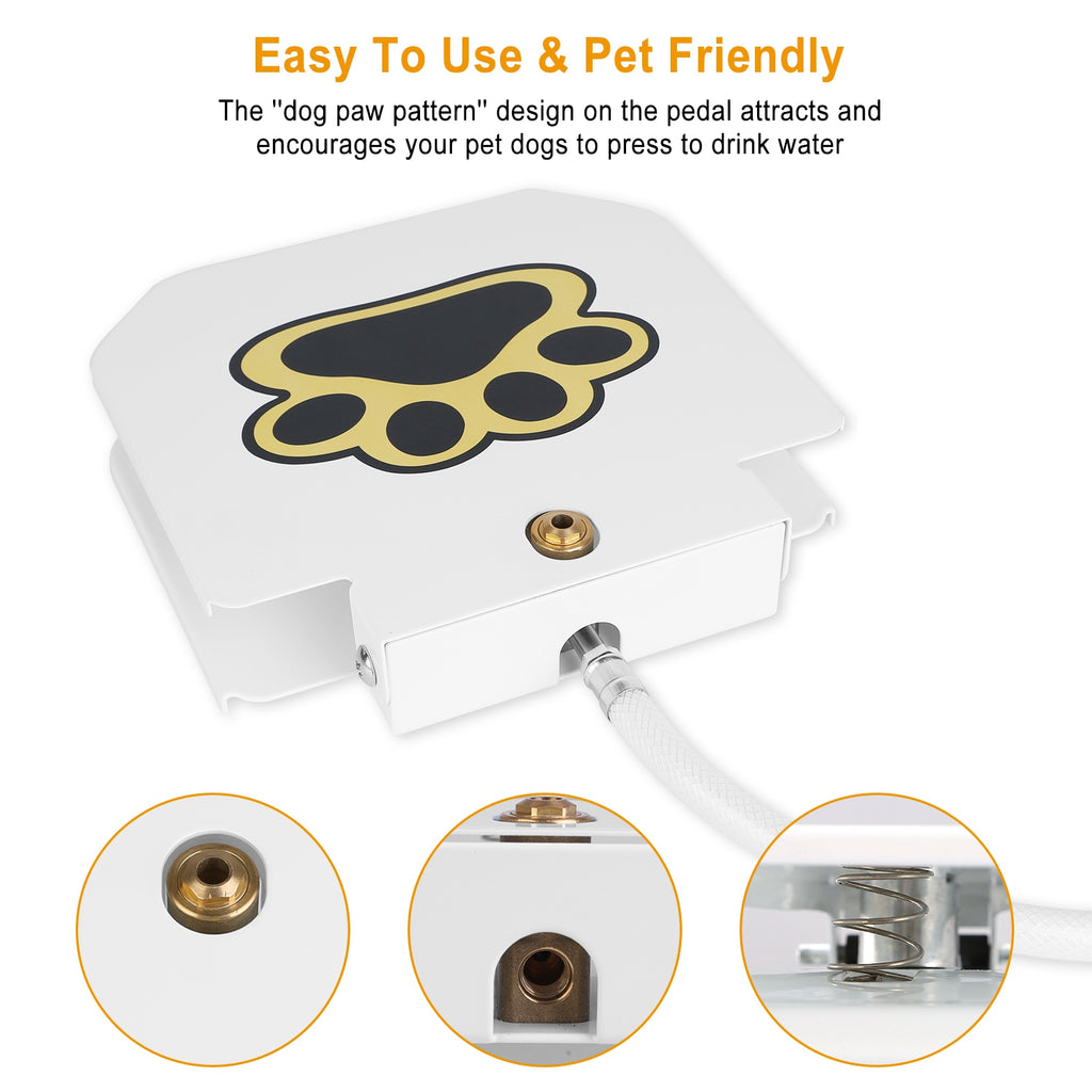 1Pc Fontaine d'eau pour chien extérieure pour chien Distributeur d'eau Step-on Activated Sprinkler with In