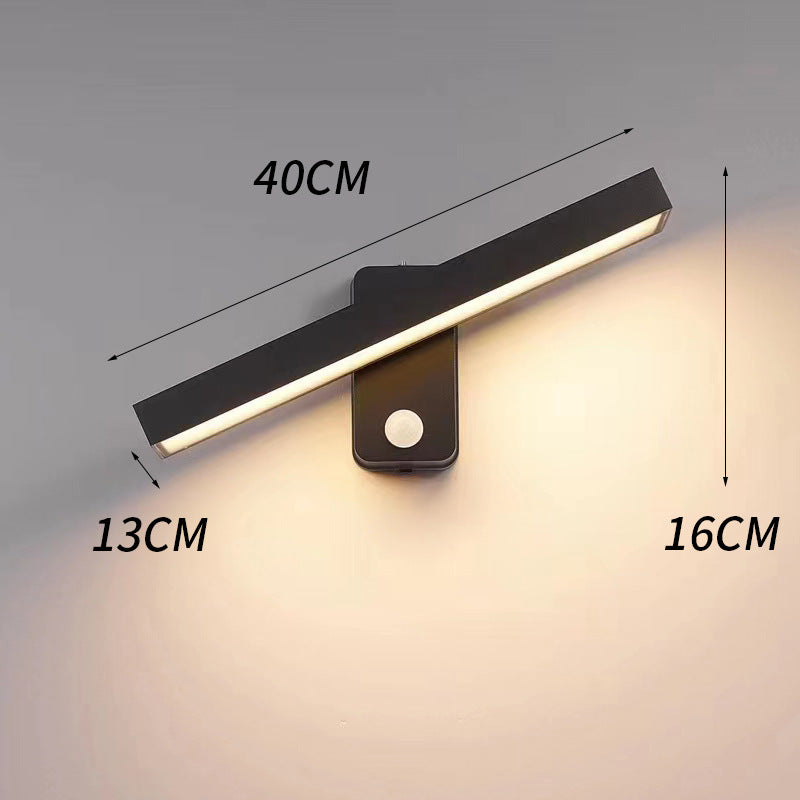 Outdoor 360-Degree Rotating Motion-Sensor Wall Light