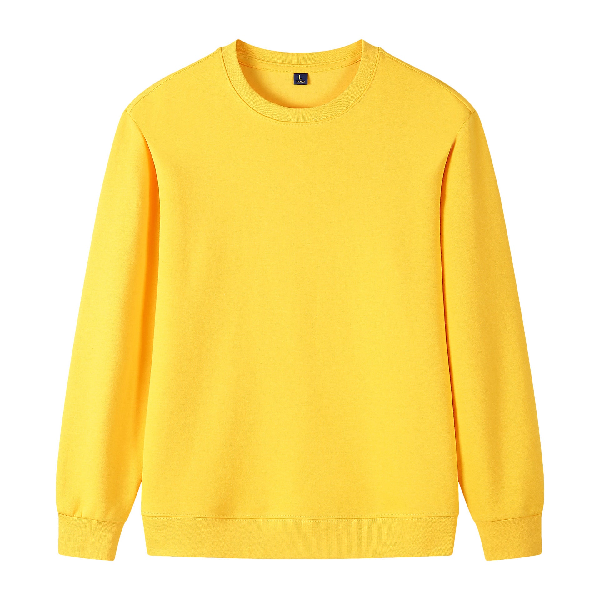 320g Epaule droite Pure coton Automne Manche longue Col rond Sweatshirt Cu