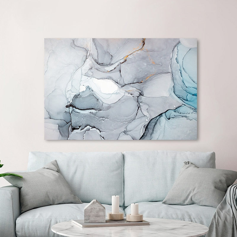 Mode Minimalist Marble Texture Résumé Affiche