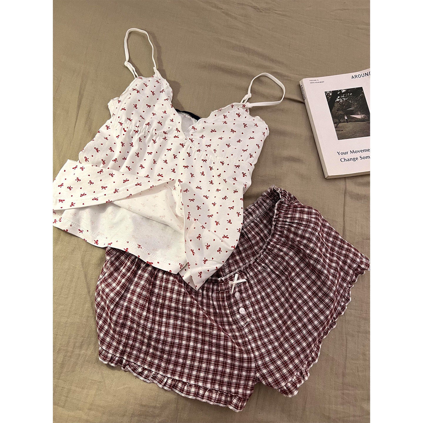 Femmes Casual Floral-print Camisole Pajamas
