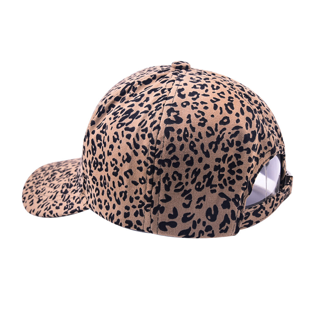 Retro Leopard Imprimé Casquette de baseball à lettres