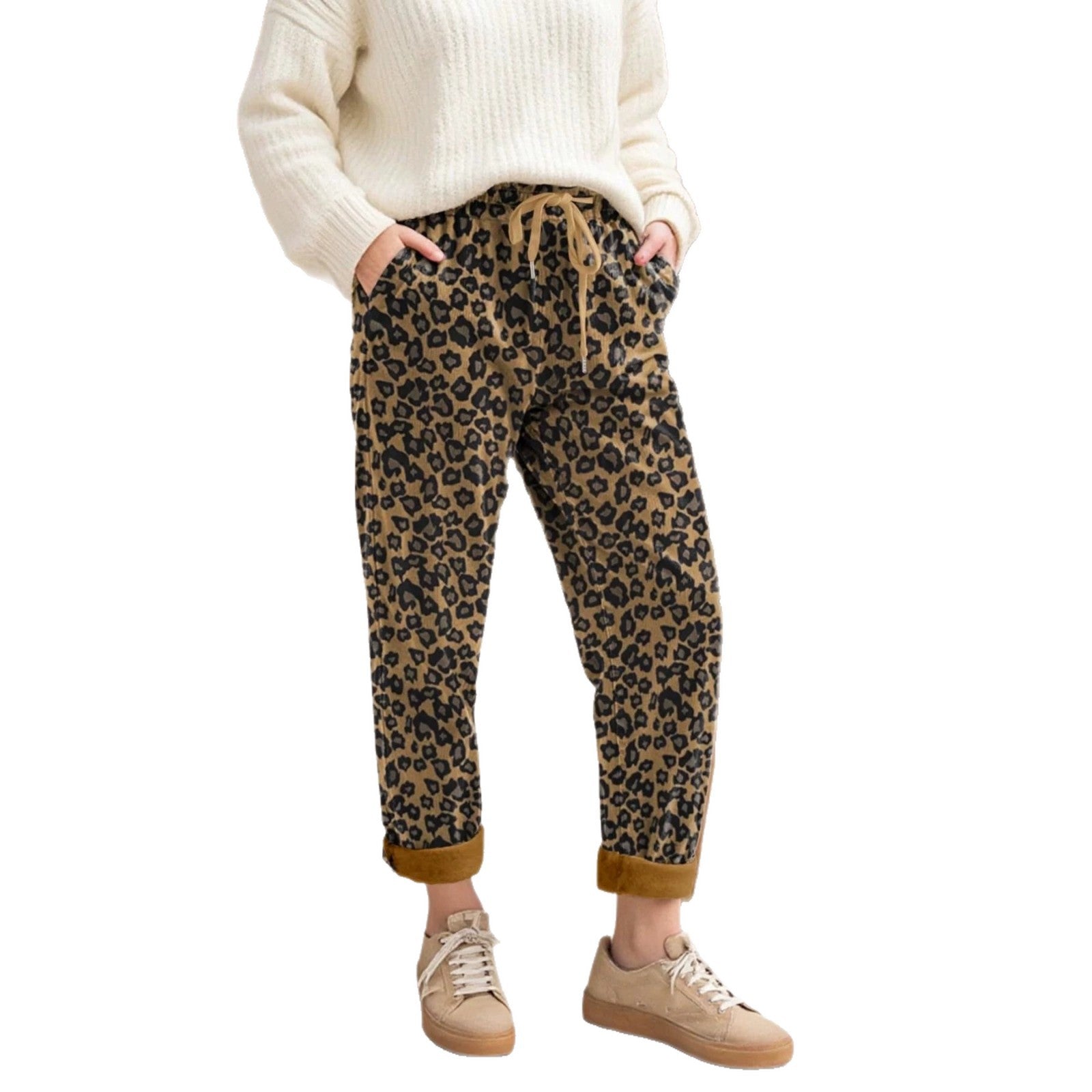 Sweatpants européens et américains à empreinte léopard