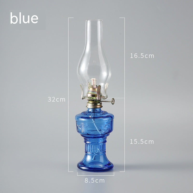 Lampe rétro vintage en verre kérosène