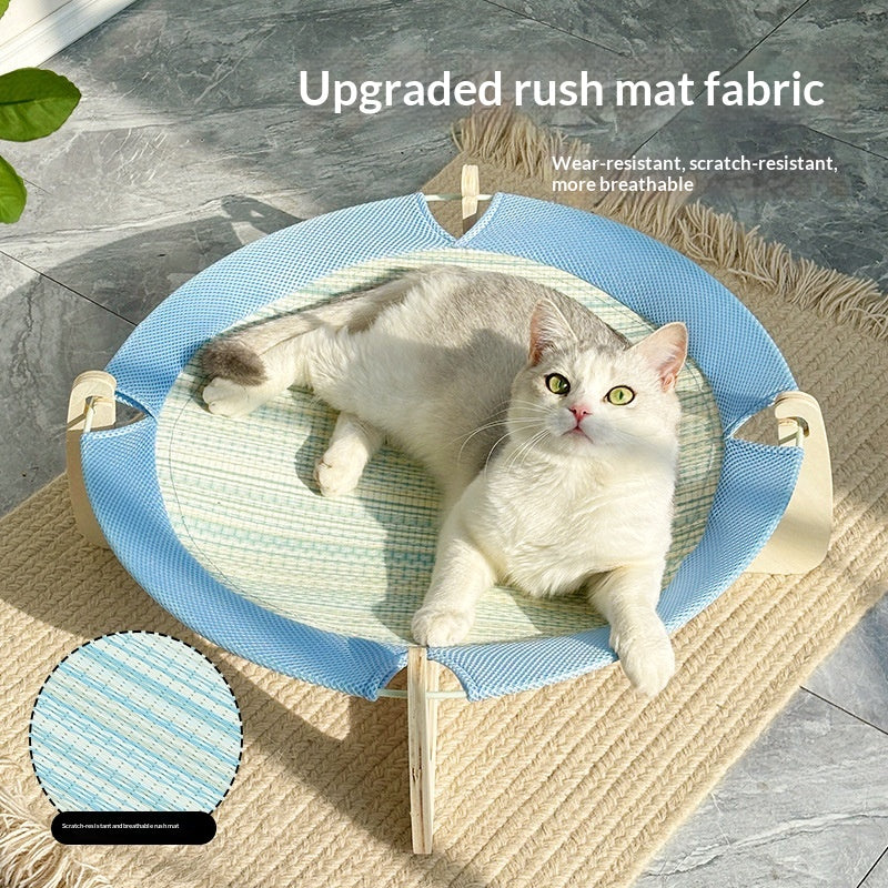 Mat de refroidissement Rattan d'été Grand lit de chat