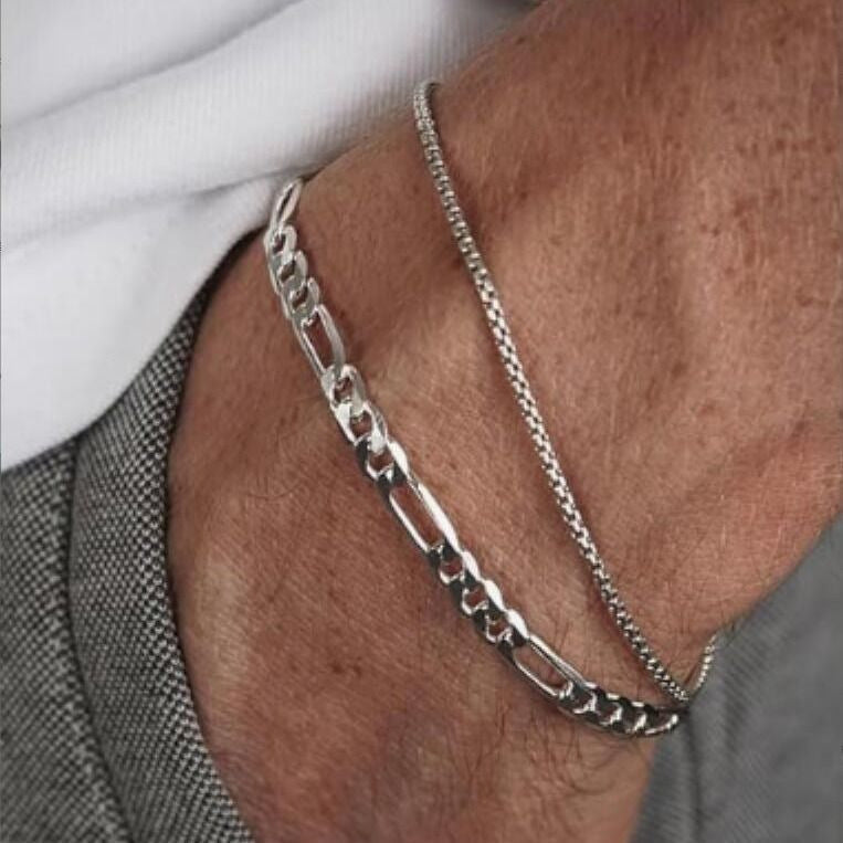 Bracelet homme et femme en acier inoxydable de style européen et américain
