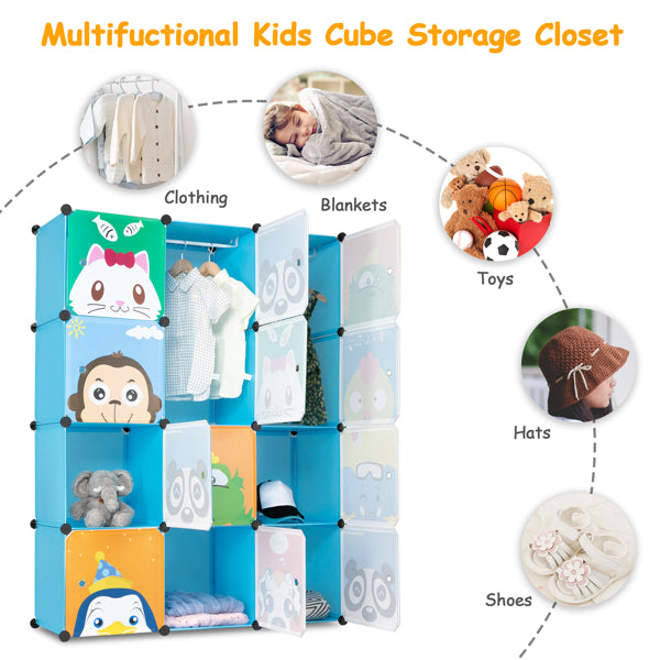 Armoire modulaire à 12 compartiments de 4 couches avec matériel en plastique et en acier
