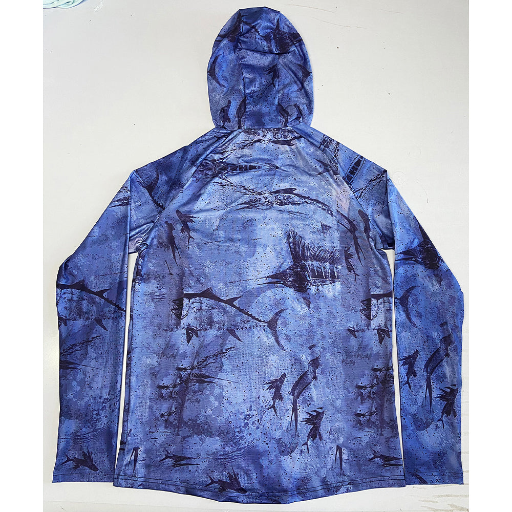 Pêche Hoodie voile chemise Surf couverture visage cou été hommes longue manches chasse Jersey