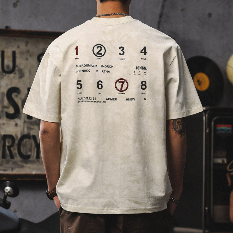 T-shirt polyvalent pour hommes à manches courtes style américain