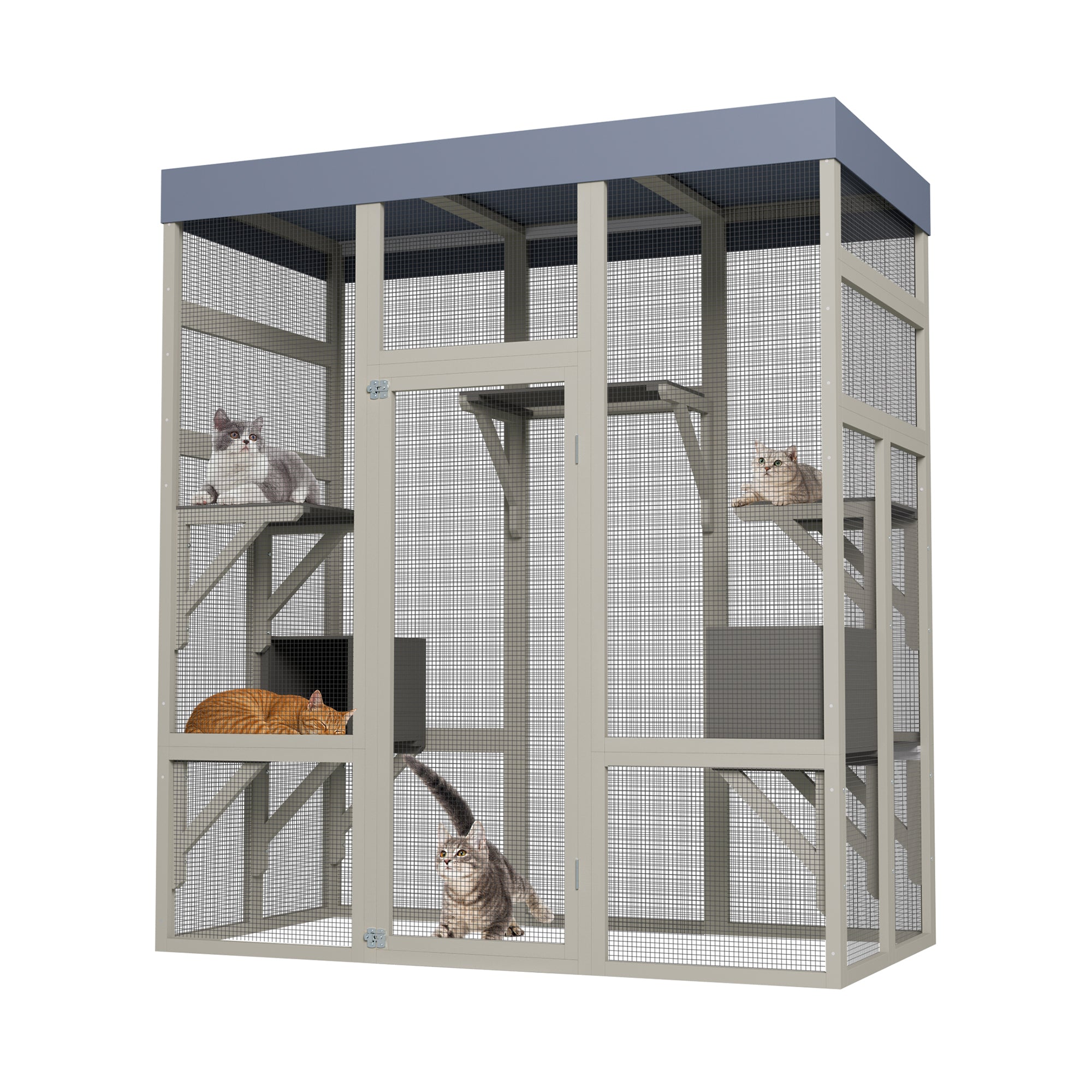 Catio en bois de 62.6" pour chats