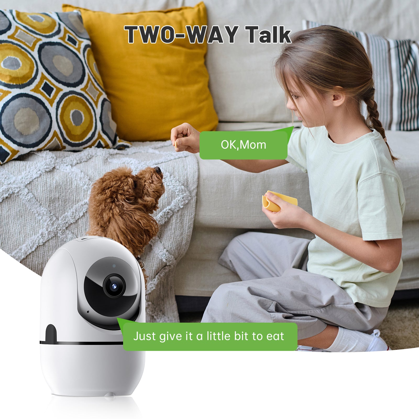 Caméra réseau d'appel vidéo 2 voies PTZ WIFI Sécurité Cam AI Smart Cam pour la maison nuit Visio