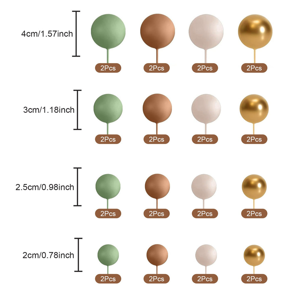 32 Pcset Colorful Mousse Ball Anniversaire Cake Décoration Multi-style Plug-in