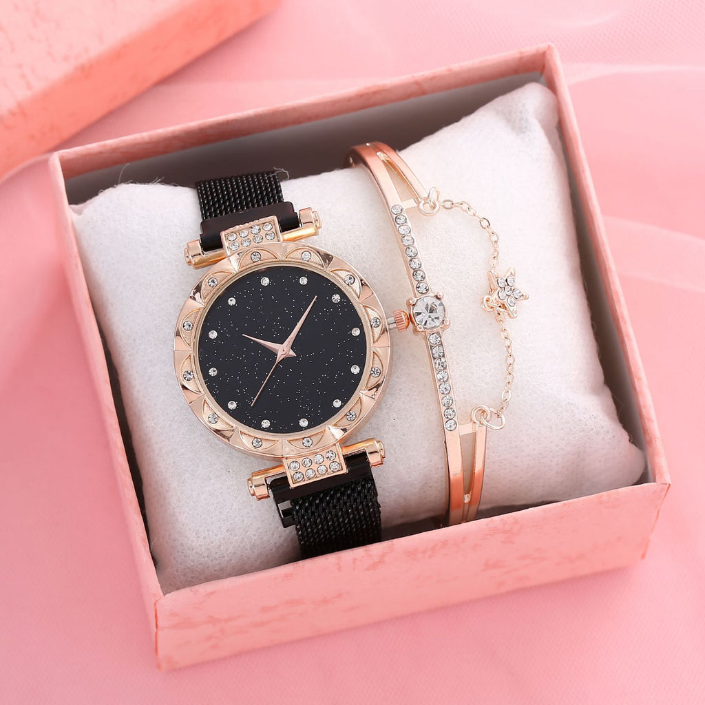 Ensemble de bracelets magnétiques pour femmes Montre à quartz