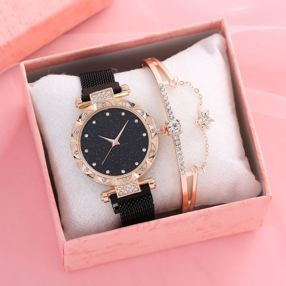 Ensemble de bracelets magnétiques pour femmes Montre à quartz