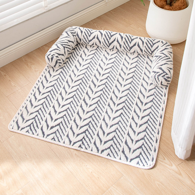 Calmer les tapis de lit pour chien avec le cou et le soutien de la tête