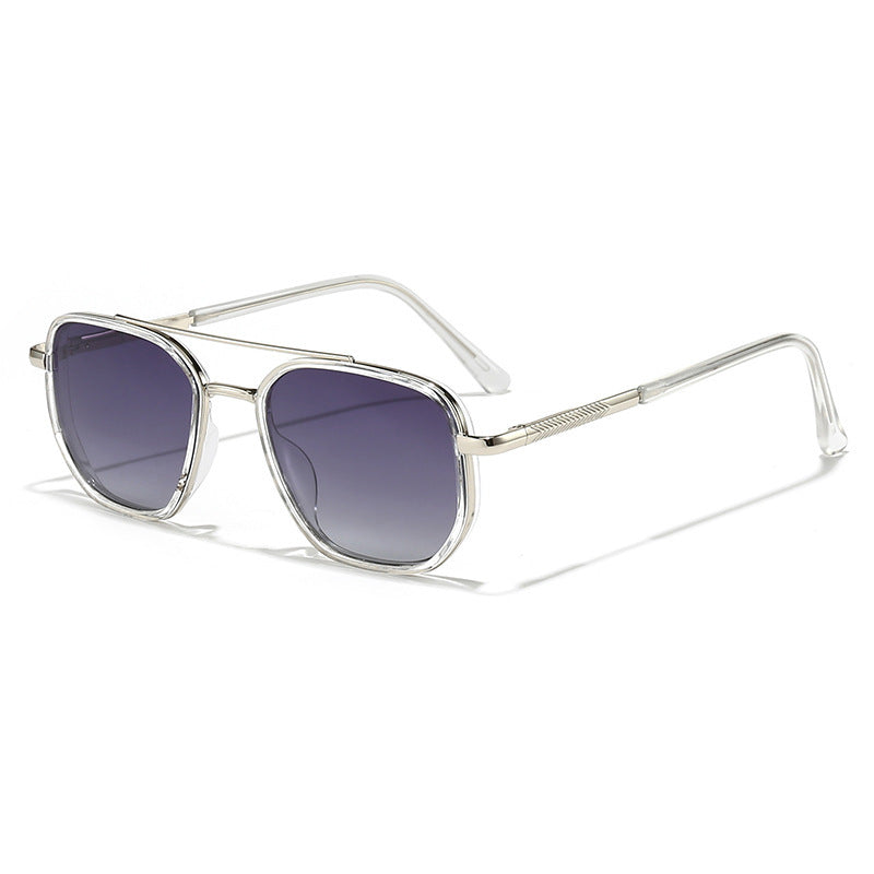 Lunettes de soleil en métal de style Chanel pour hommes