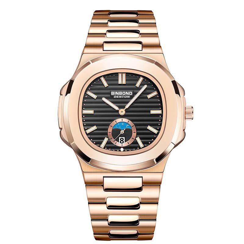Ceinture en acier rétro Montre Quartz Imperméable Loisirs All-match
