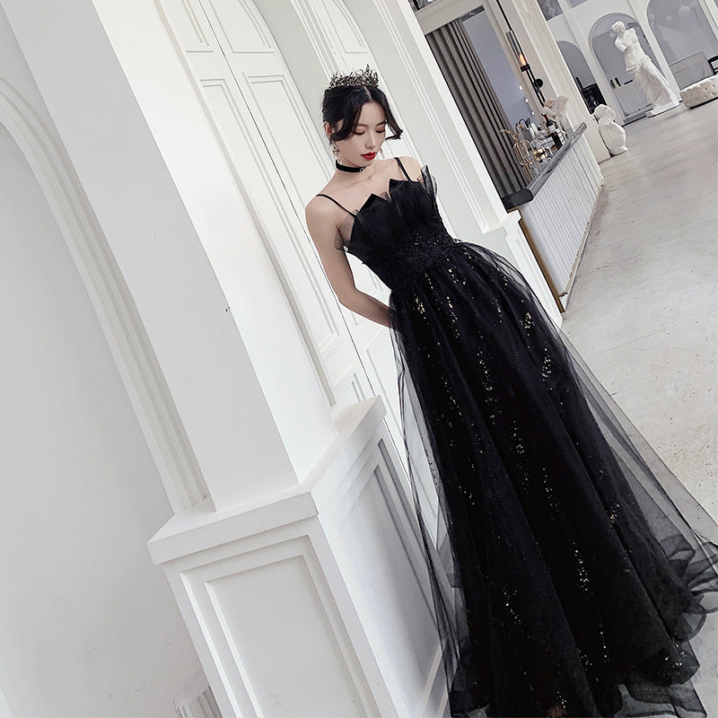 Robe de soirée noire Minorité tempéramentale Haut de gamme