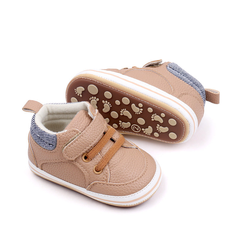 Chaussures mode en cuir PU de première marche pour bébés