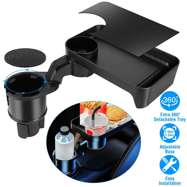 Porte-gobelets de voiture Adaptateur de porte-bouteille rotatif 360°