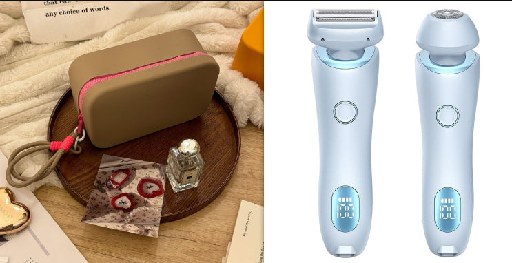 2 En 1 Epilateur Épilatateur USB Comprimeur Rechargeable Femmes Corps Razor Face Jambe Armpit Bik