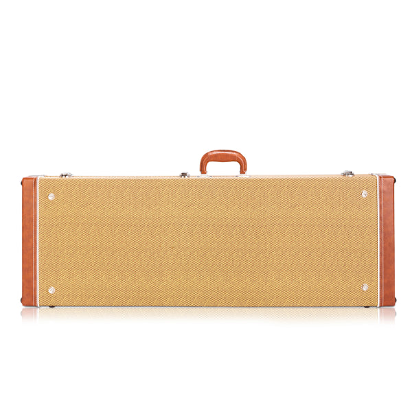 Guitare électrique de haute qualité carré cas dur plat jaune