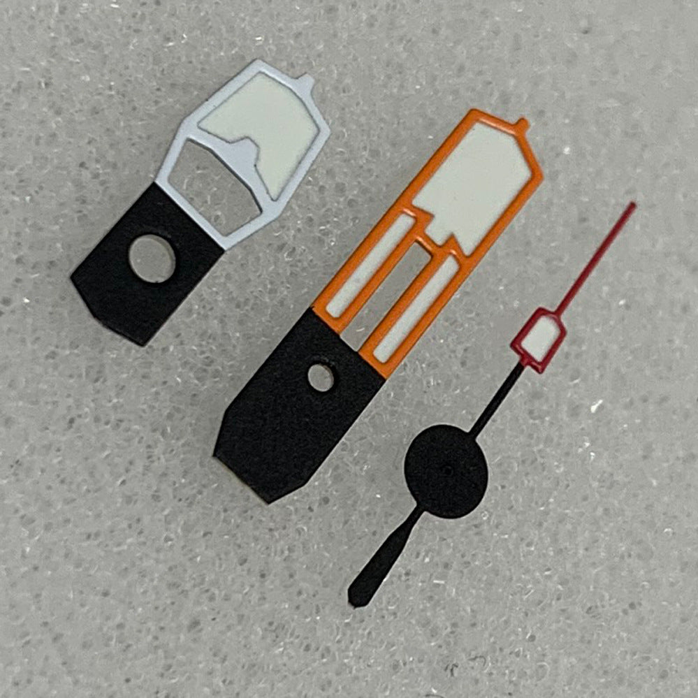 Orange Rouge Blanc Couleur Matching Pointer Vert Lumineux Accessoires de montre modifié