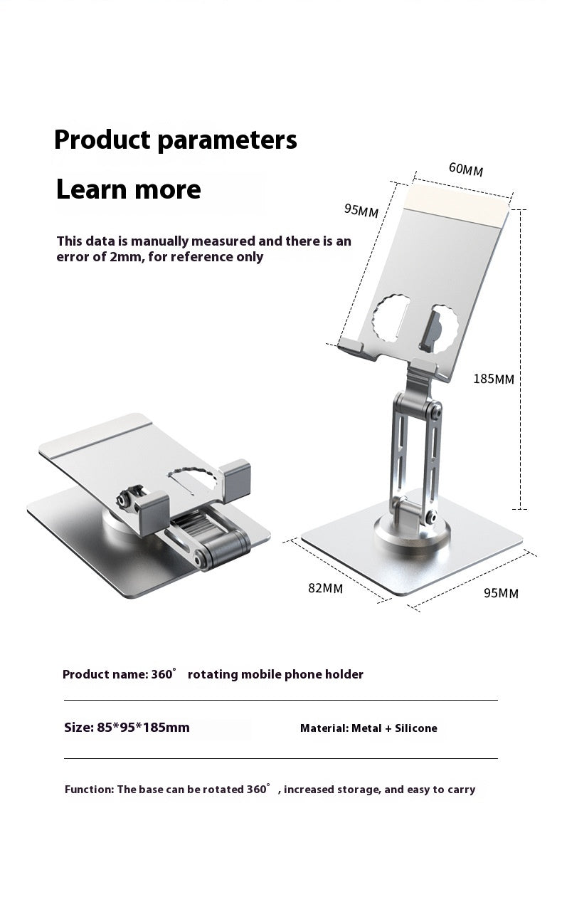 Support mobile rotatif en alliage d'aluminium