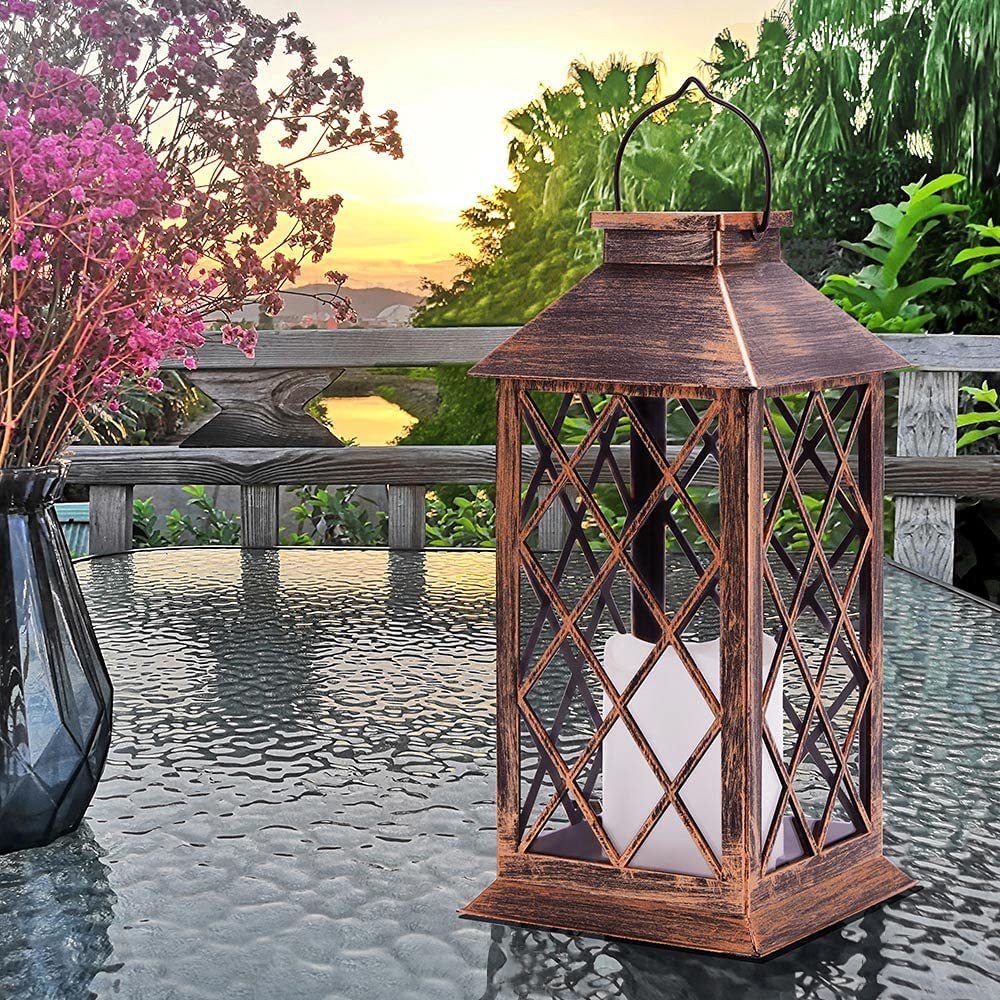 Lampe de décoration de bougie extérieure solaire de jardin énergie