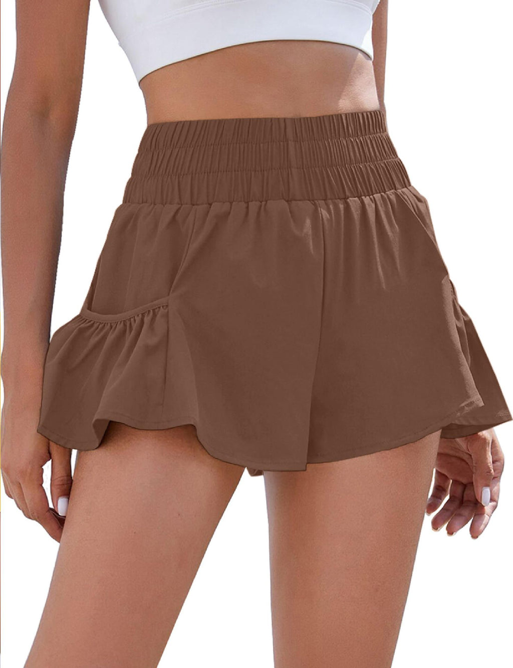 Vente Été Polyester Quick Dry Running Femmes Fitness Haute ceinture Poche Sports Casual Court