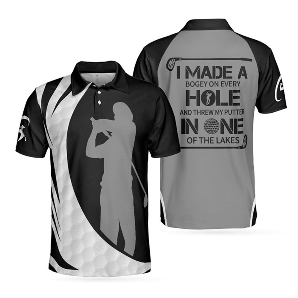 Chemise de golf pour homme T-shirt manches courtes