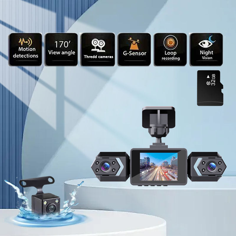 1080P enregistreur de conduite haute définition avec quatre objectifs