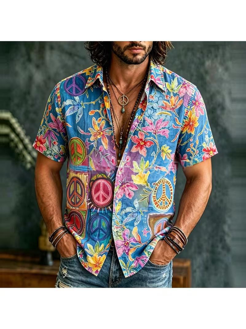 Chemise à manches courtes Retro Homme
