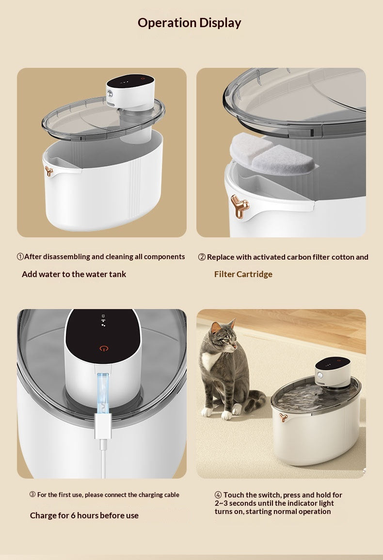 Fontaine d'eau pour animaux intelligents