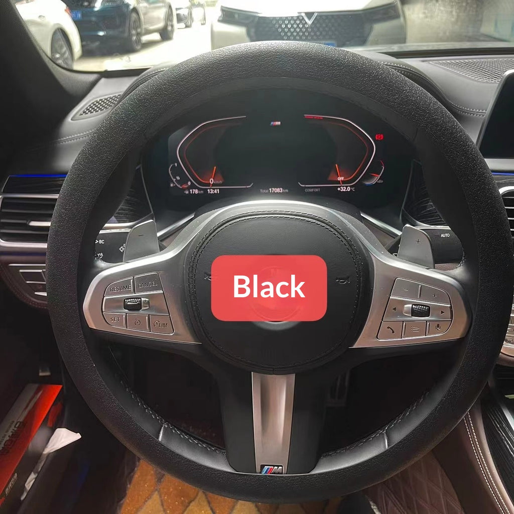 Couverture de volant de voiture en cuir souple silicone antidérapante tout-saison