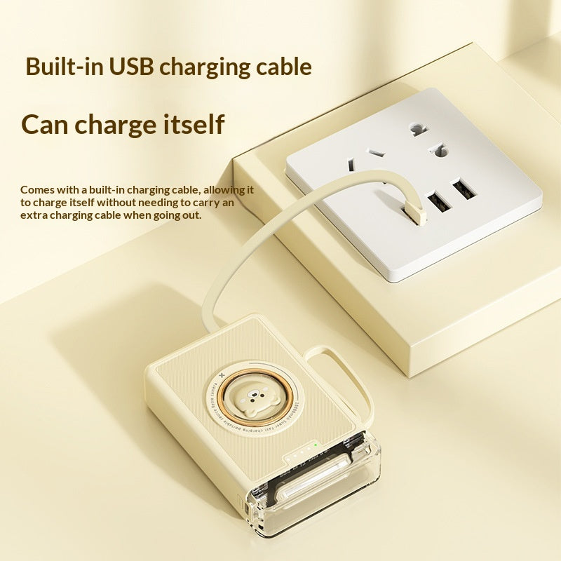 Dessin de dessin animé de grande capacité Compact et Portable Power Bank