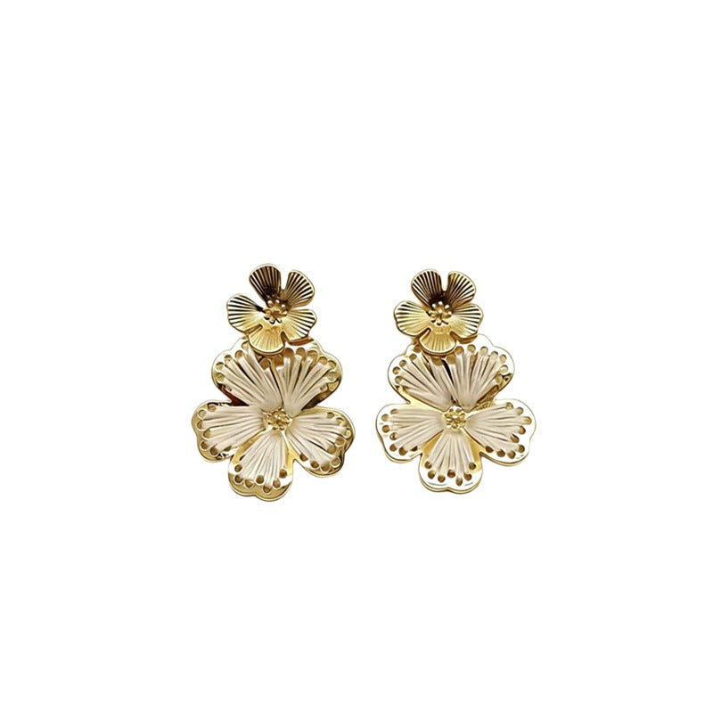 Boucles d'oreilles retro à fil tissé à la main pour femmes