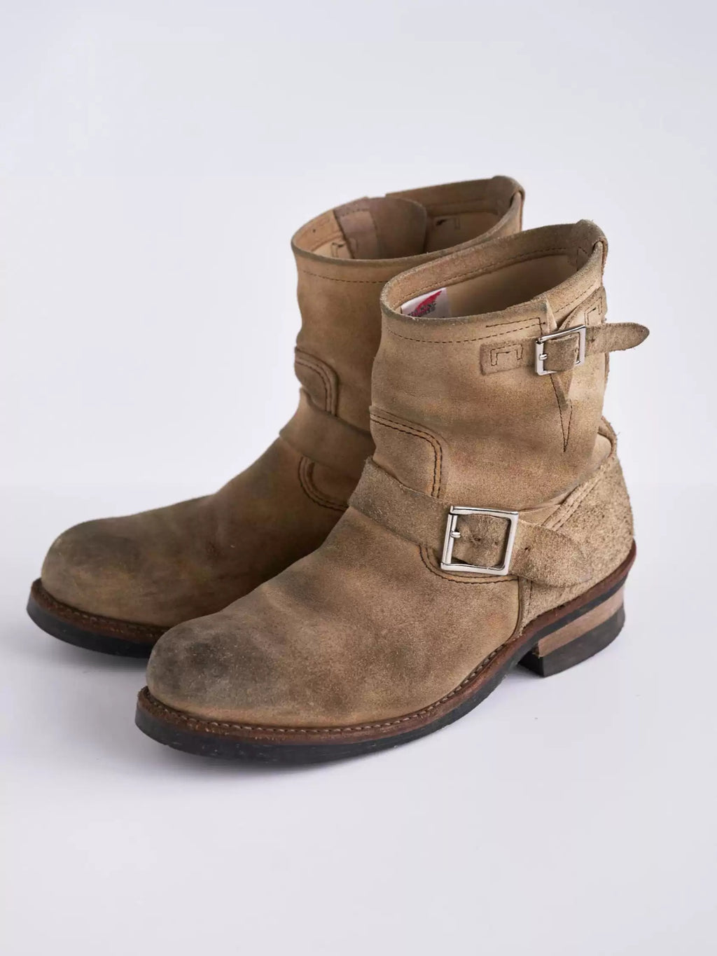 Bottes d'ingénieur en cuir décontraction rétro