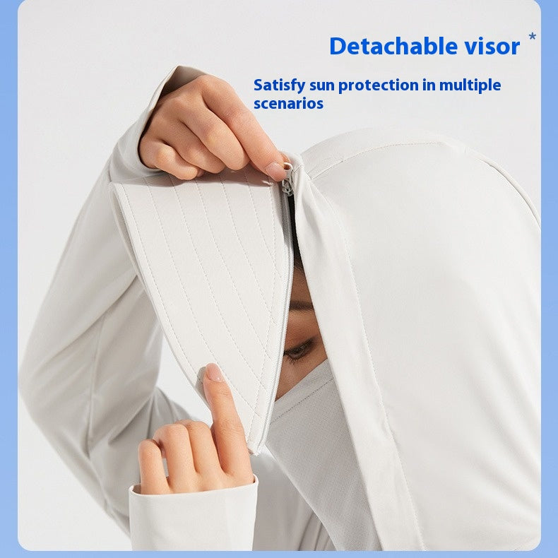 Ice Silk Big Brim Détachable Face Cover Ultraviolet résistant au soleil