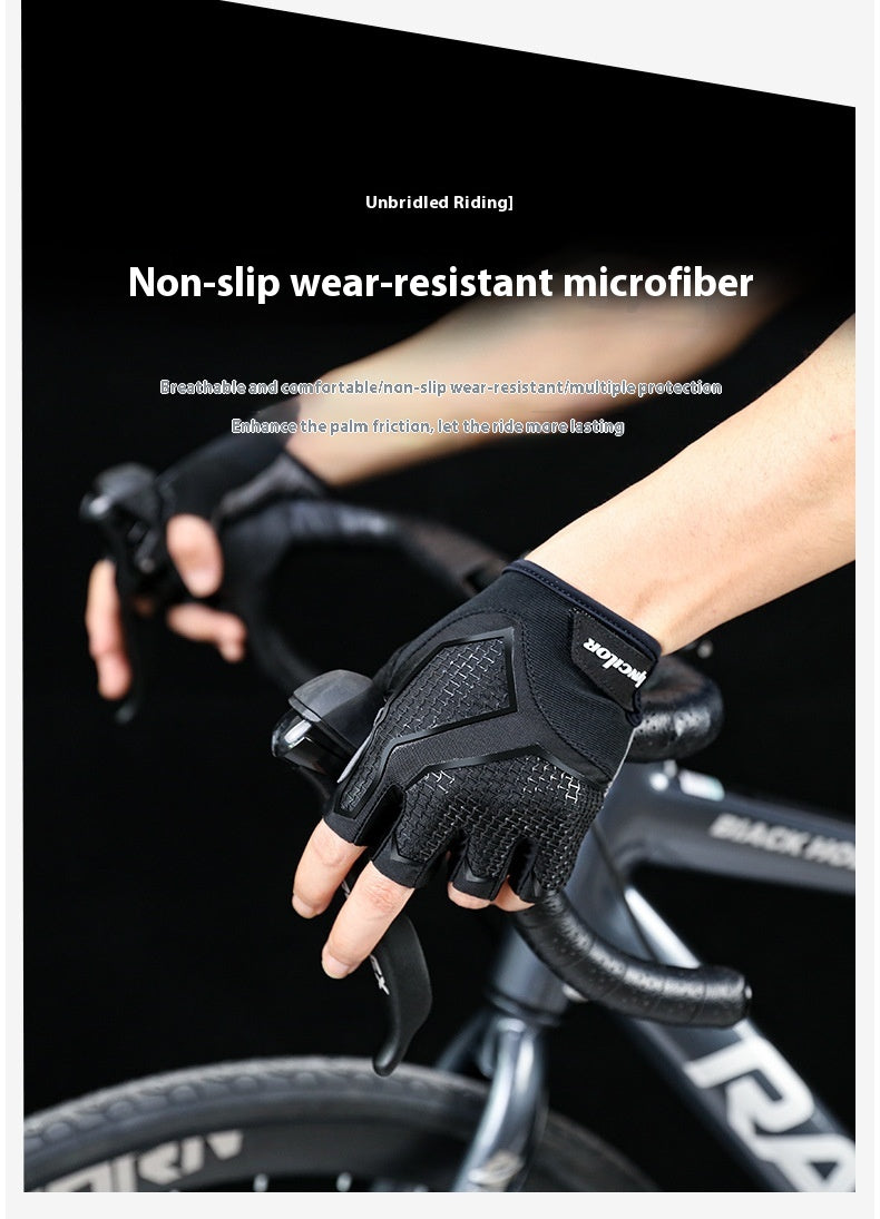 Gants de fitness de vélo de sport résistant aux chocs en silicone liquide d'équitation