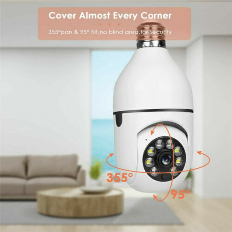 Caméra d'ampoule IR E27 1080P HD sans fil Wifi Smart Caméra de sécurité maison