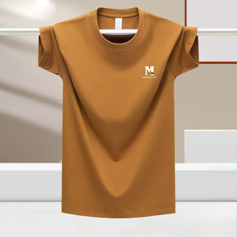 Chemise pour hommes en soie glacée à manches courtes pour hommes