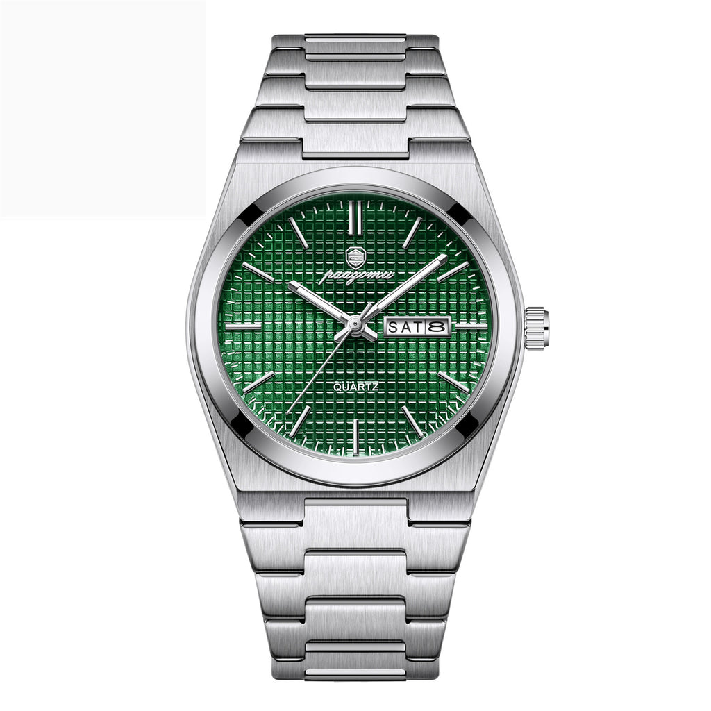 Montre de calendrier étanche à quartz lumineux