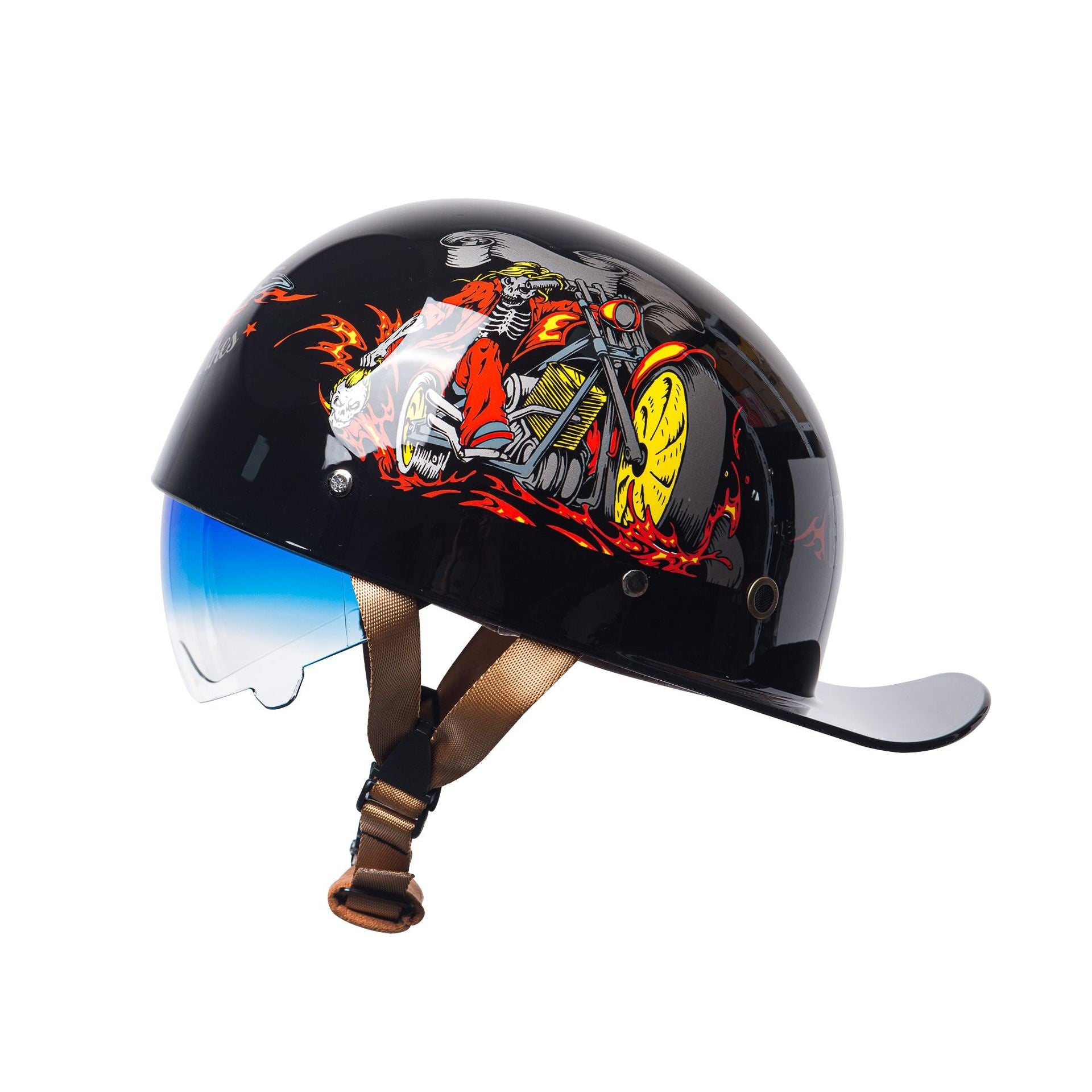 Casque de vélo électrique pour hommes Retro Half Helmet