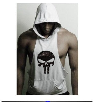 HOODED SKULL BODYBUILDING TOP