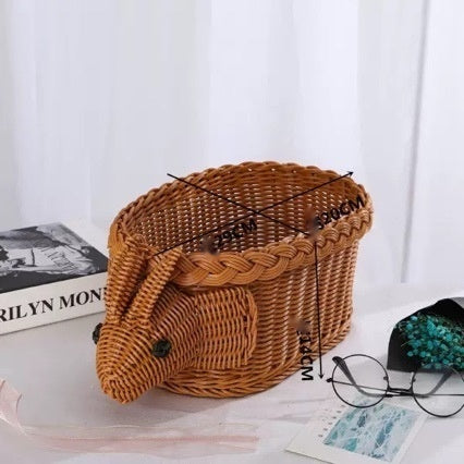 Panier de rangement en table de Noël tissé à la main