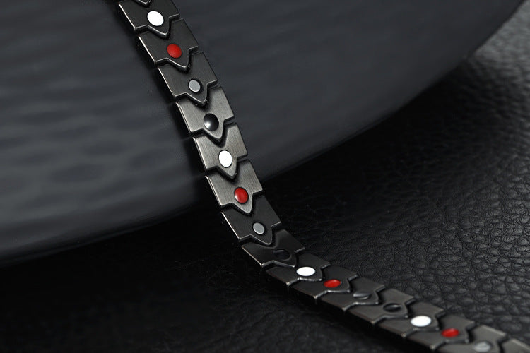 Bracelet en acier titane magnétique en forme de coeur
